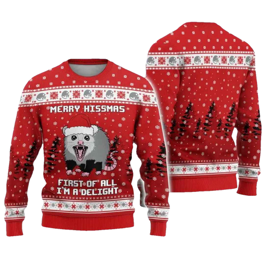 Possum Opossum Ugly Christmas Sweater - Moonbestprint