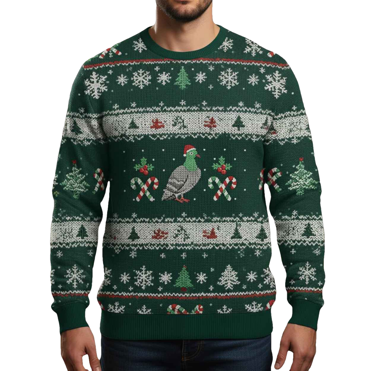 Pidgeon Christmas Ugly Sweater - Moonbestprint
