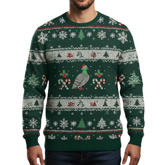 Pidgeon Christmas Ugly Sweater - Moonbestprint