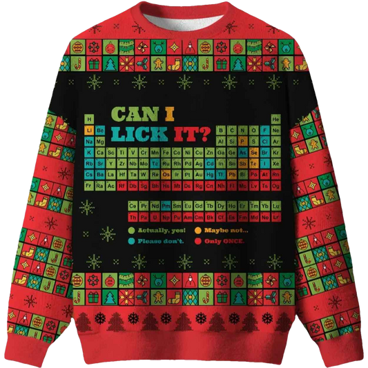 Periodic Christmas Lick Ugly Christmas Sweater - Moonbestprint