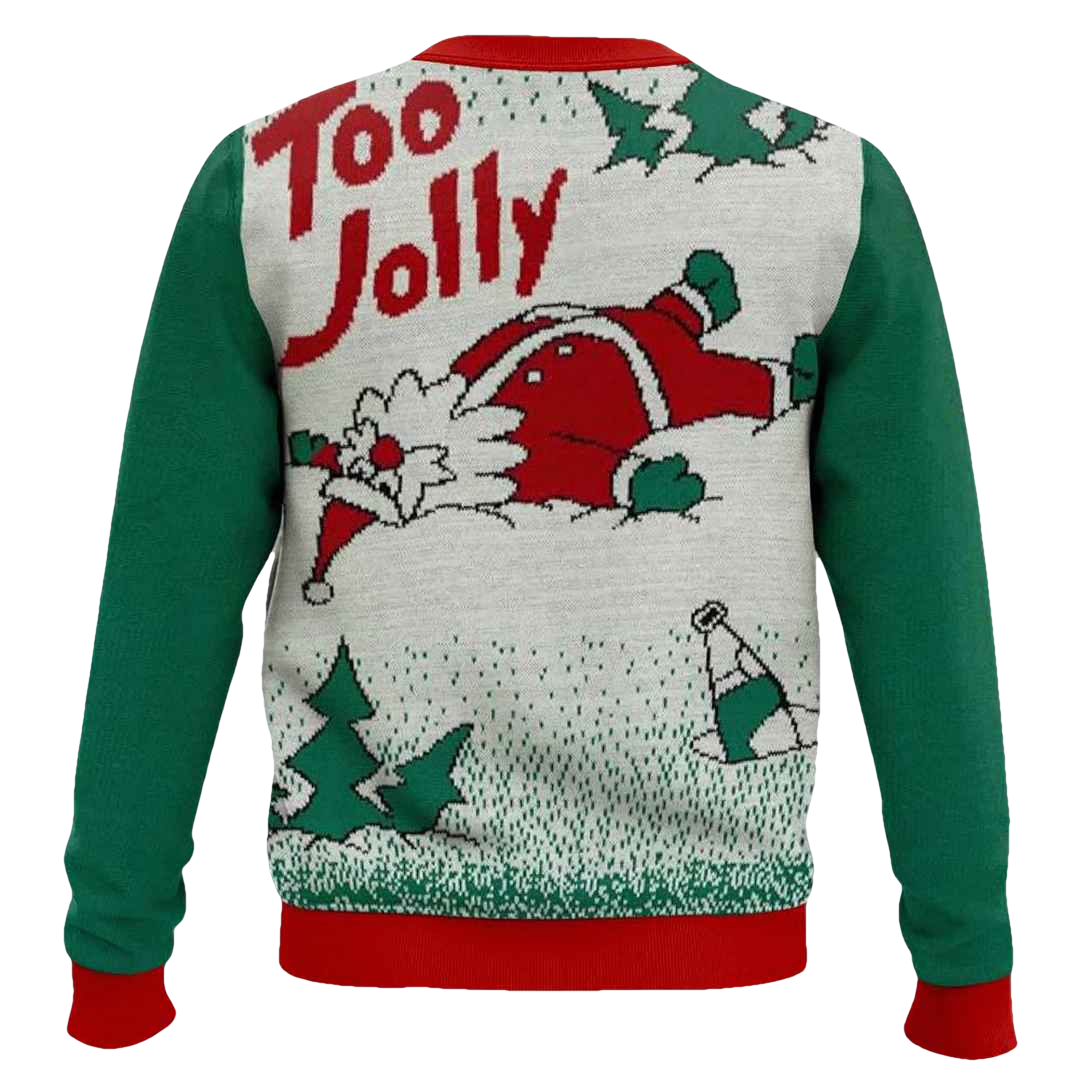 Overly cheerful Santa Ugly Christmas Sweater - Moonbestprint