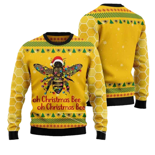 Oh Christmas Bee Ugly Christmas Sweater - Moonbestprint