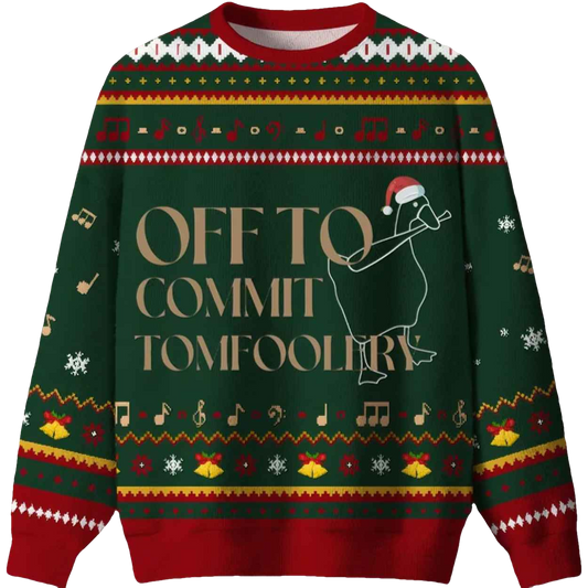 Off To Commit Ugly Christmas Sweater - Moonbestprint