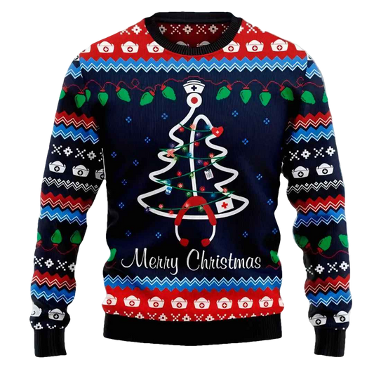 Nurse Merry Christmas Ugly Christmas Sweater - Moonbestprint