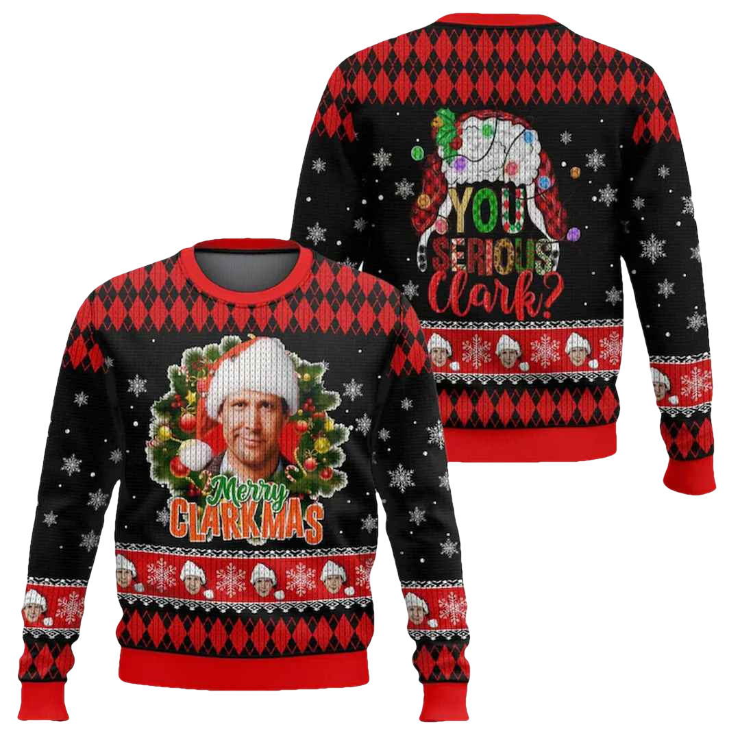 National Lampoon Clark Griswold Ugly Christmas Sweater - Moonbestprint