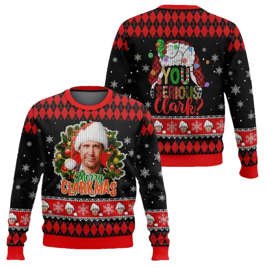 National Lampoon Clark Griswold Ugly Christmas Sweater - Moonbestprint