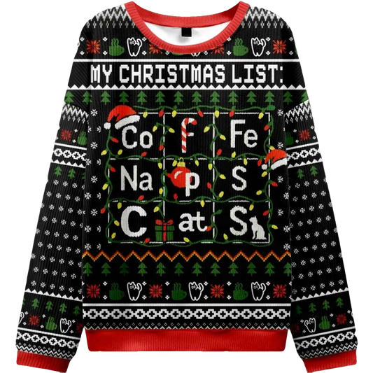 My Christmas List Ugly Christmas Sweater - Moonbestprint