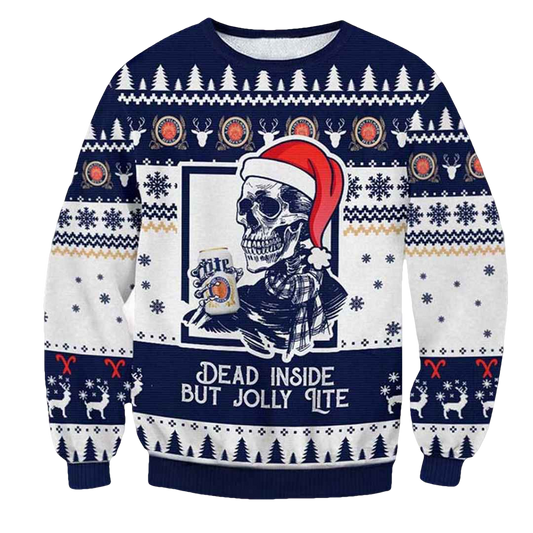 Miller Lite Dead Inside Ugly Christmas Sweater - Moonbestprint