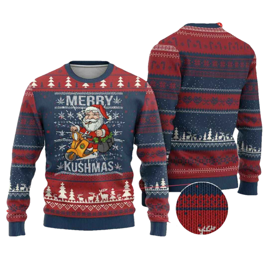 Merry Kushmas Ugly Christmas Sweater - Moonbestprint