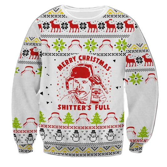 Merry Christmas Shitter’s Full Ugly Christmas Sweater - Moonbestprint