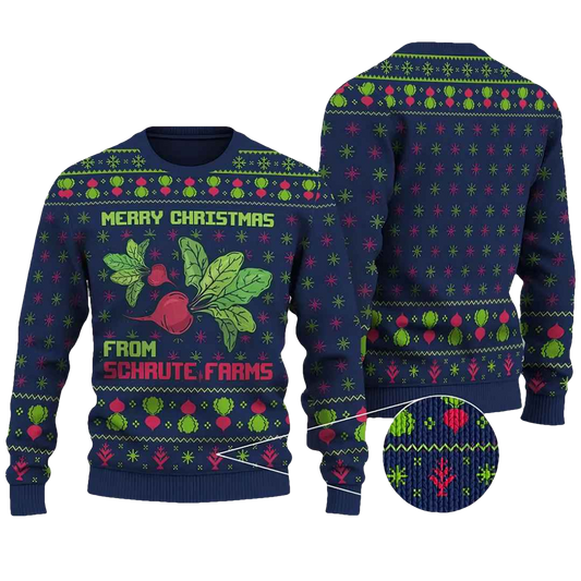 Merry Christmas From Schrute Farms Ugly Christmas Sweater - Moonbestprint