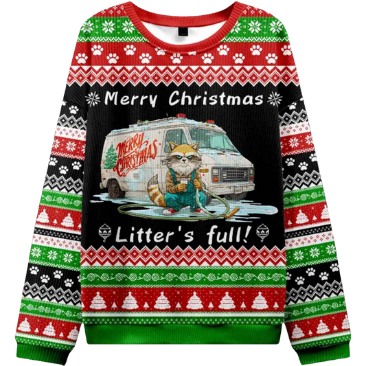 Merry Chaos Litter’s Full Christmas Ugly Sweater - Moonbestprint