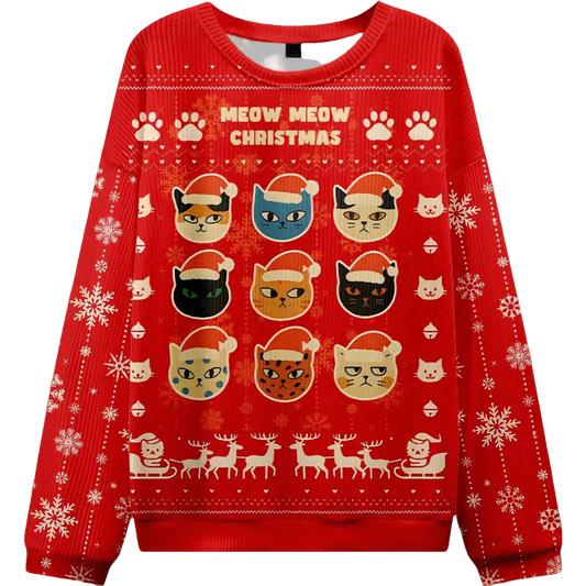 Meow Meow Ugly Christmas Sweater - Moonbestprint
