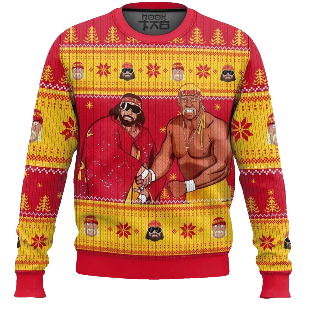 Mega Powers Macho Man and Hulk Hogan Ugly Christmas Sweater - Moonbestprint