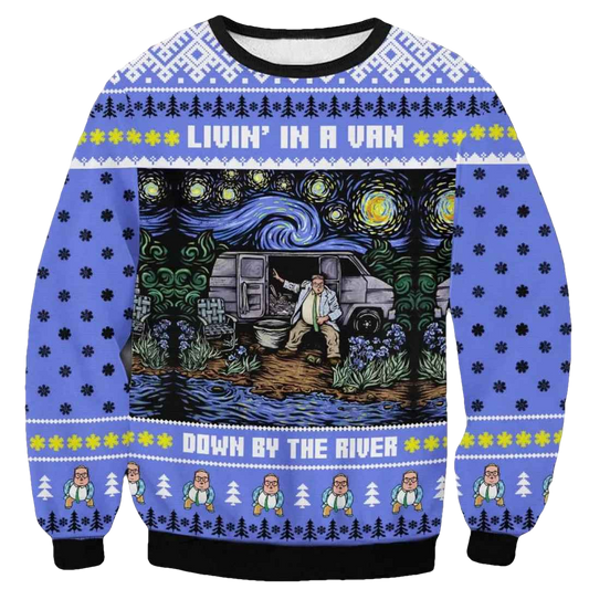 Matt Foley Livin' in A Van Down By The River Ugly Christmas Sweater - Moonbestprint