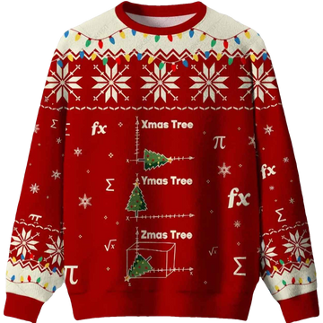 Math Christmas Tree Ugly Christmas Sweater - Moonbestprint