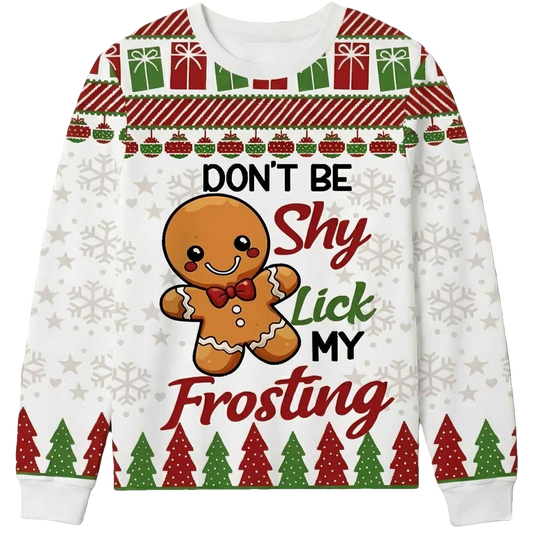 Lick My Frosting Christmas Ugly Sweater - Moonbestprint