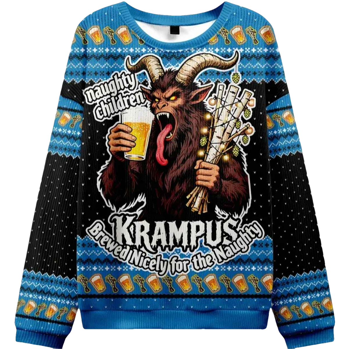 Krampus Drinking Beer Christmas Ugly Sweater - Moonbestprint