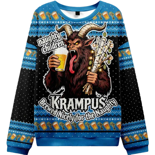 Krampus Drinking Beer Christmas Ugly Sweater - Moonbestprint