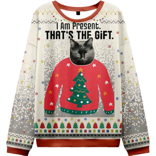 I Am Present Christmas Ugly Sweater - Moonbestprint