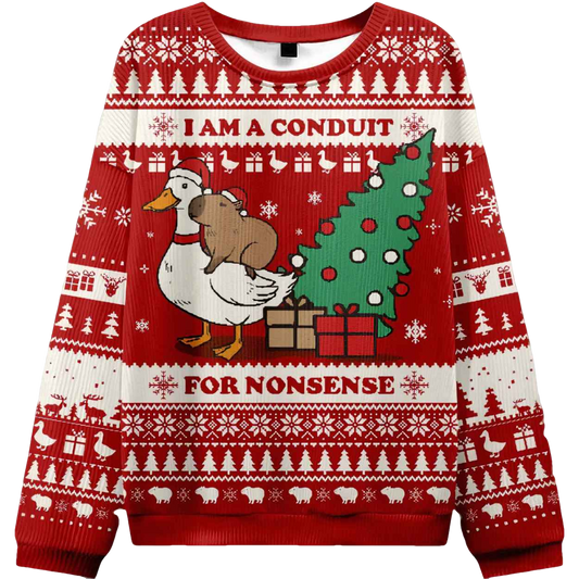 I Am A Conduit For Nonsense Ugly Christmas Sweater - Moonbestprint