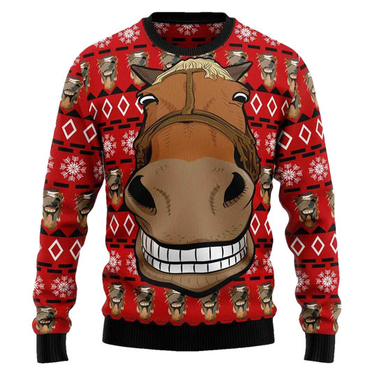 Horse Christmas Ugly Christmas Sweater - Moonbestprint