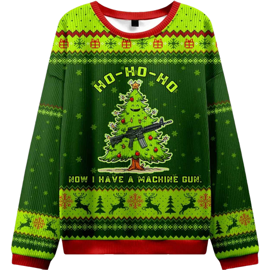 Ho Ho Ho Now I Have a Sweater Christmas Ugly Sweater - Moonbestprint