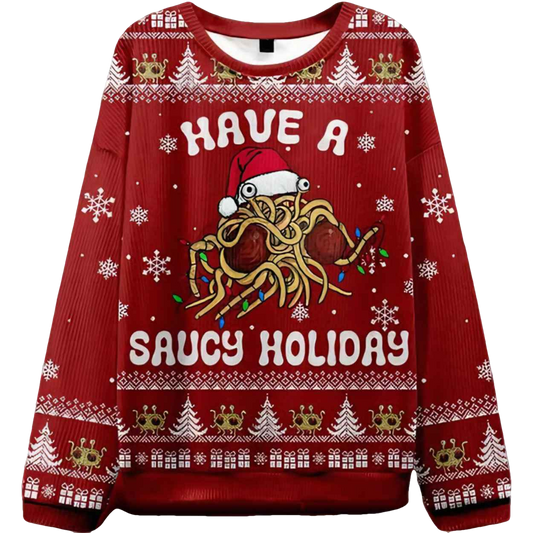 Have Saucy A Holiday Ugly Christmas Sweater - Moonbestprint