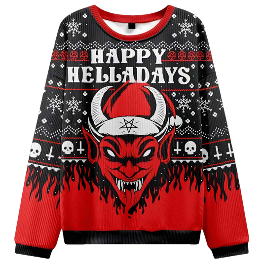 Happy Helladays Ugly Christmas Sweater - Moonbestprint