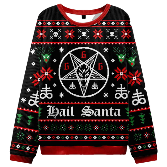 Hail Santa Ugly Sweater Christmas - Moonbestprint