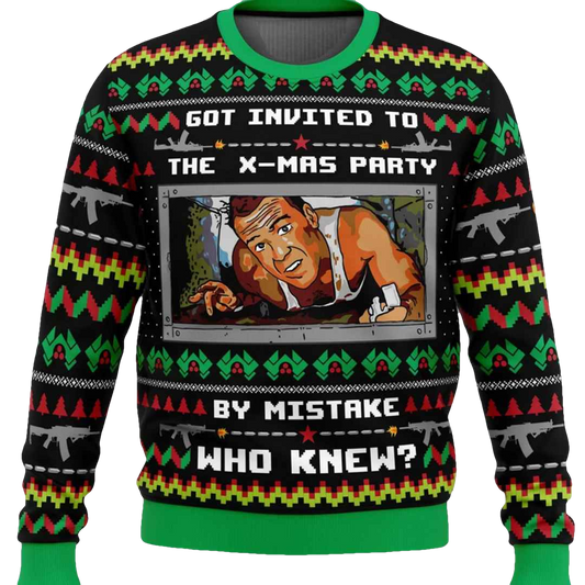 Got Invited To The X Mas Party By Mistake Who Knew Ugly Christmas Sweater - Moonbestprint