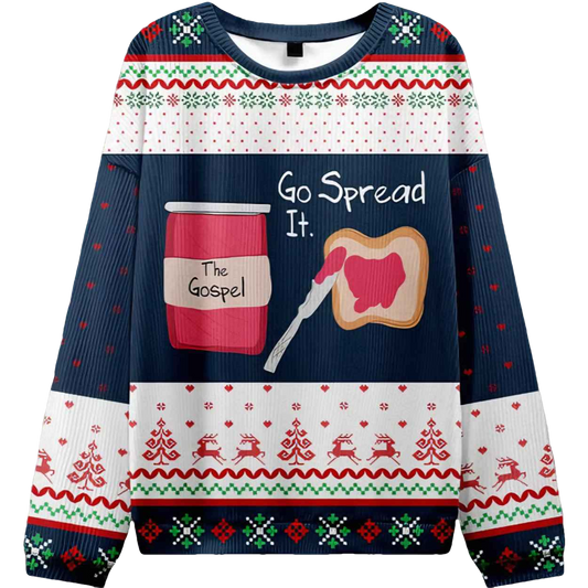 Go Spread It The Gospel Christian Ugly Christmas Sweater - Moonbestprint