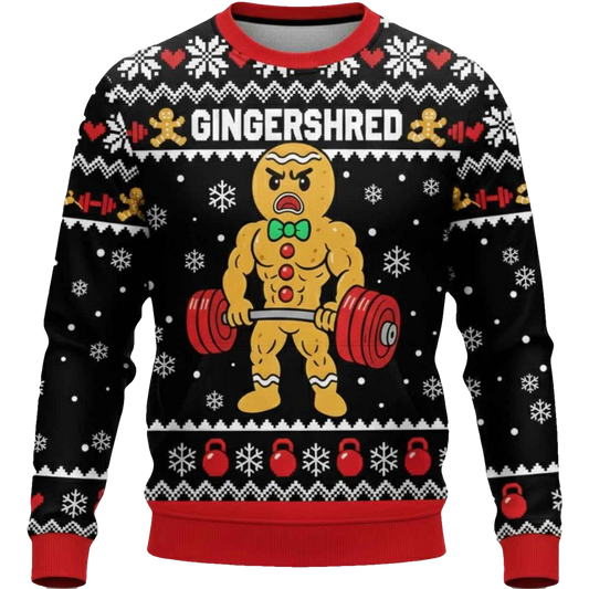 Funny Gym Gingershred Christmas Ugly Sweater - Moonbestprint