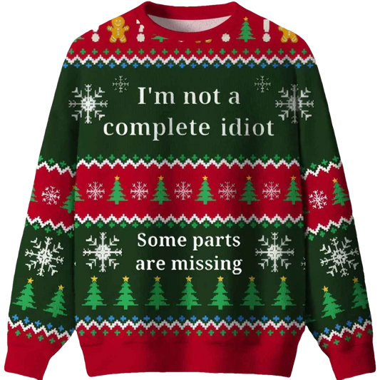Funny Idiot Ugly Christmas Sweater - Moonbestprint