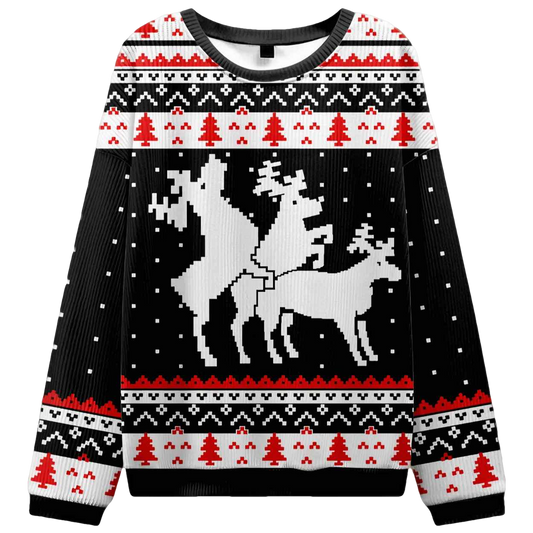Fuck Elk Ugly Christmas Sweater - Moonbestprint