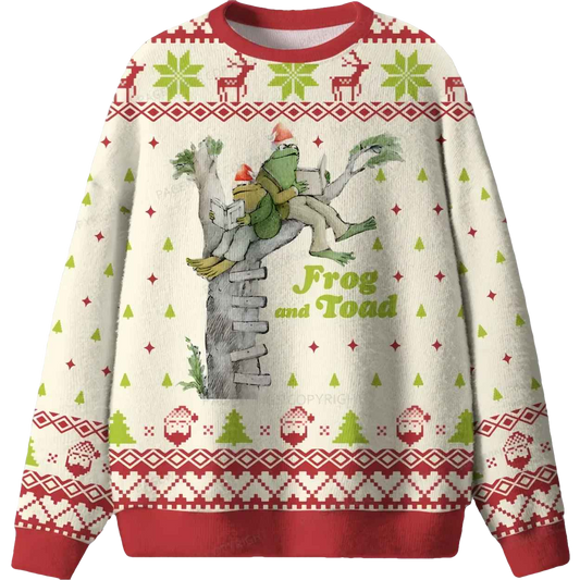 Frog And Toad Ugly Christmas Sweater - Moonbestprint