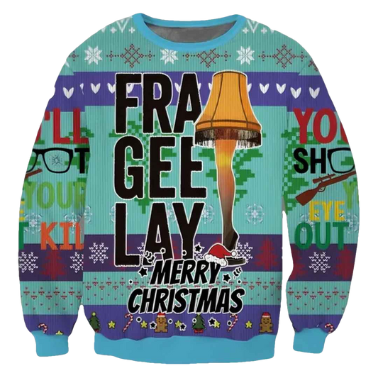 Fragile Leg Lamp Gra Gee Lay Ugly Christmas Sweater - Moonbestprint