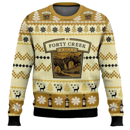 Forty Creek Whisky Ugly Christmas Sweater - Moonbestprint