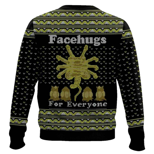 FaceHugs For Everyone Alien Ugly Christmas Sweater - Moonbestprint