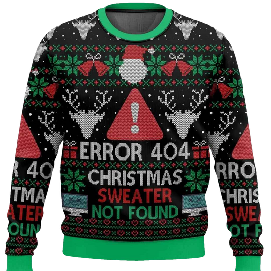 Error 404 Christmas Sweater Not Found Ugly Christmas Sweater - Moonbestprint