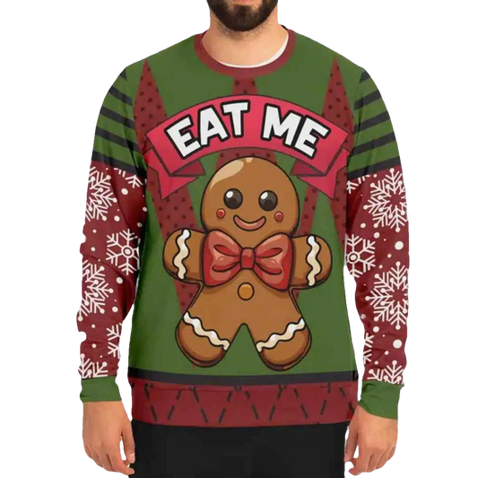 Eat Me Gingerbread Christmas Sweater - Moonbestprint