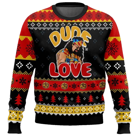 Dude Love Mick Foley Ugly Christmas Sweater - Moonbestprint