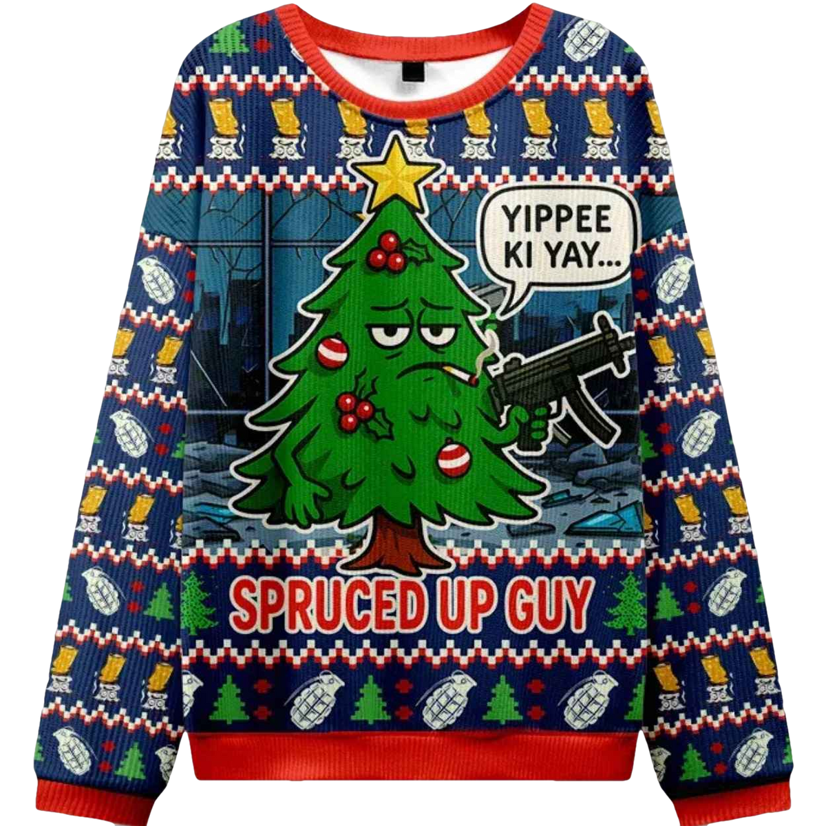 Christmas Tree Funny Christmas Ugly Sweater - Moonbestprint