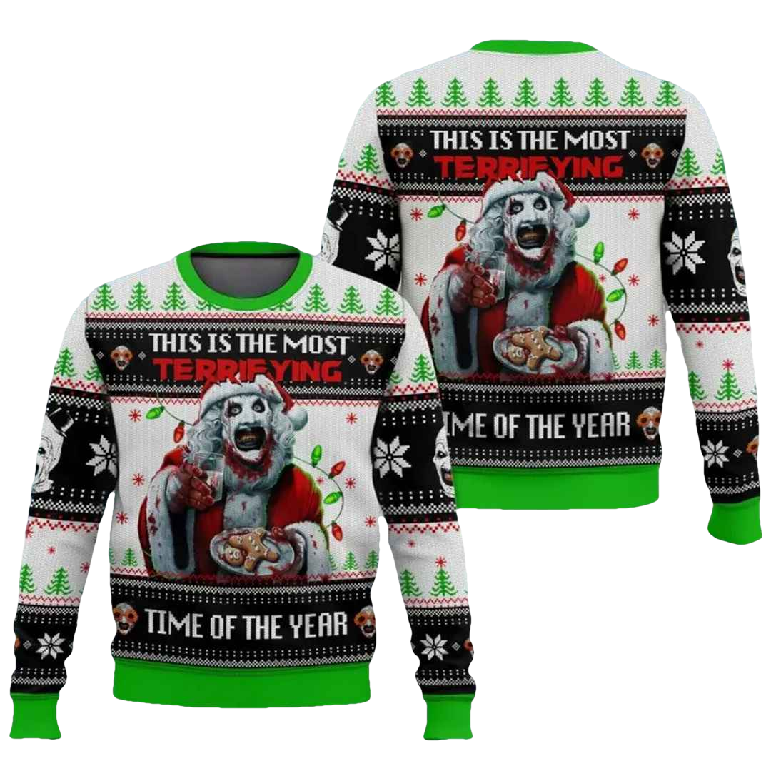 Christmas Terrifier Santa Ugly Christmas Sweater - Moonbestprint