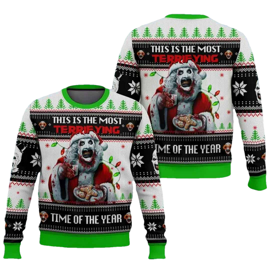 Christmas Terrifier Santa Ugly Christmas Sweater - Moonbestprint