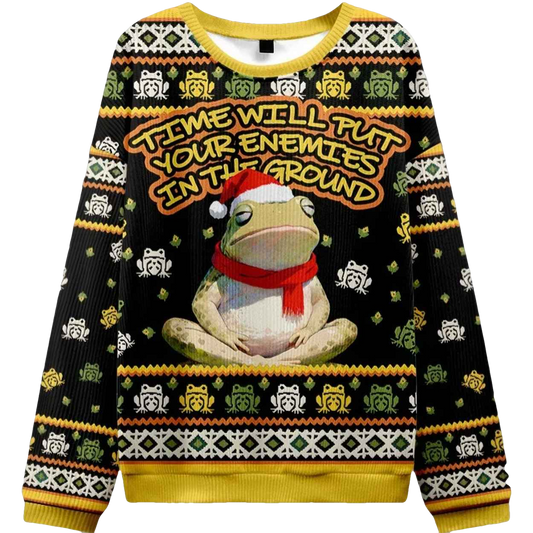 Christmas Frogs Drive Away Humans Christmas Ugly Sweater - Moonbestprint