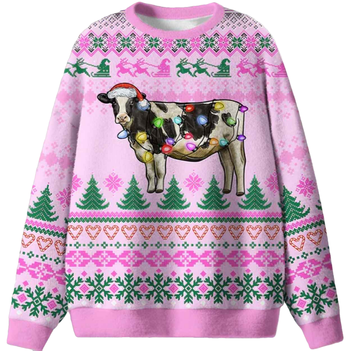Christmas Cow Ugly Christmas Sweater - Moonbestprint