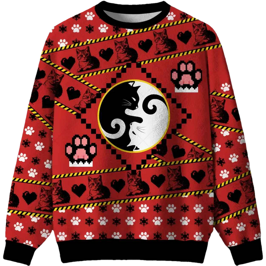 Cats Humour Ugly Christmas Sweater - Moonbestprint