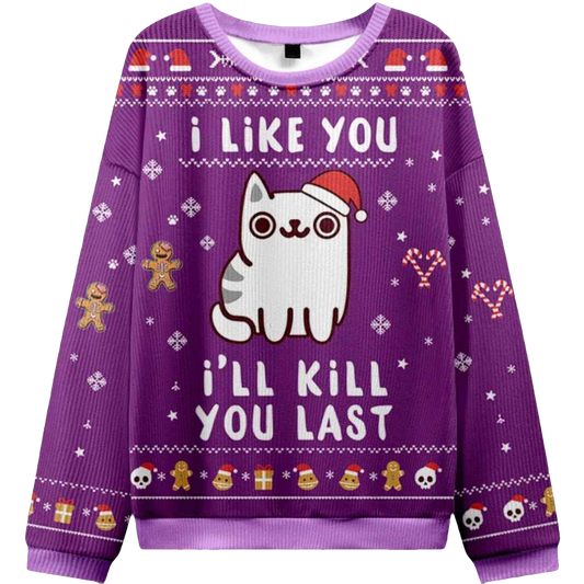 Cats And Humans Have A Love-hate Relationship Christmas Ugly Sweater - Moonbestprint