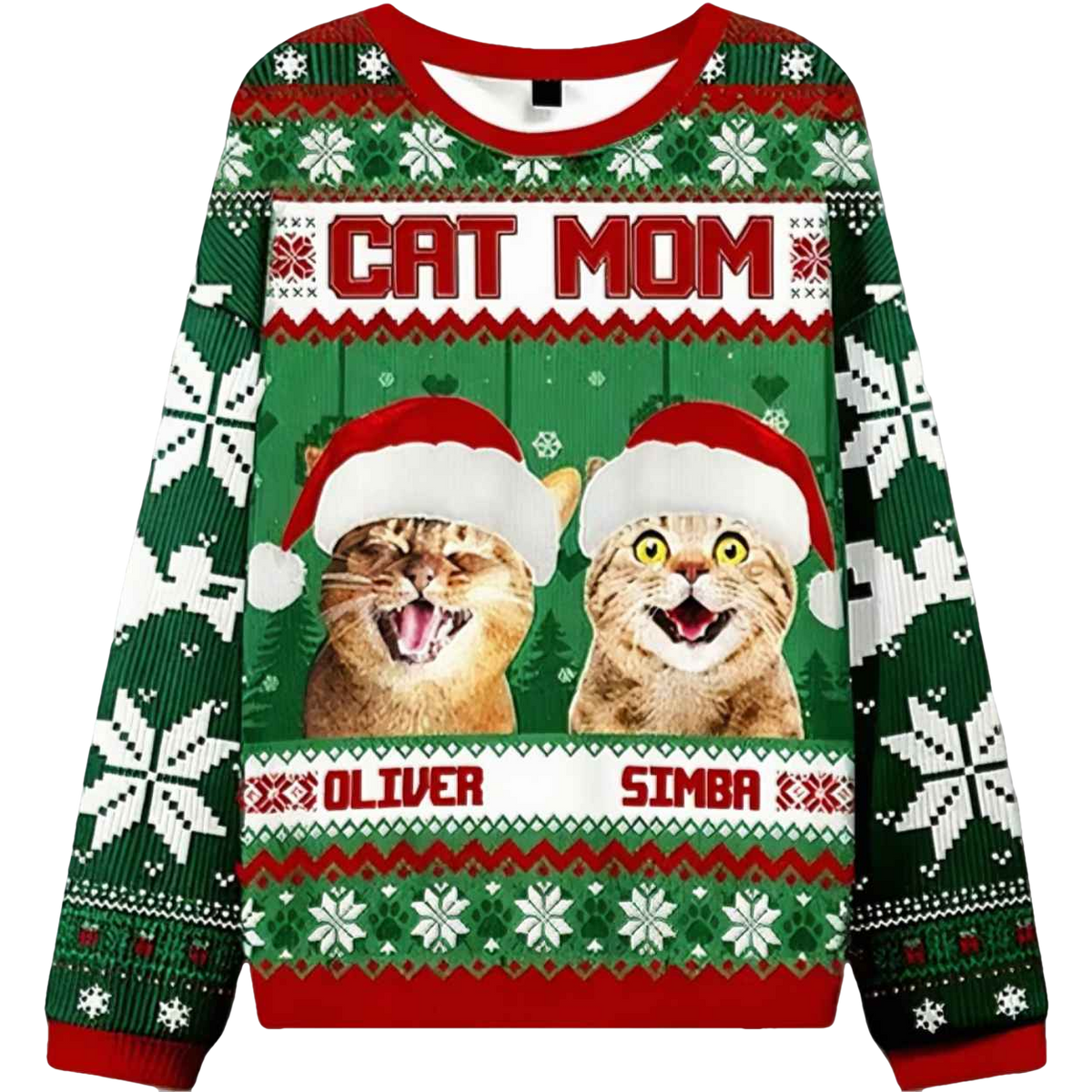 Cat Mom Ugly Christmas Sweater - Moonbestprint